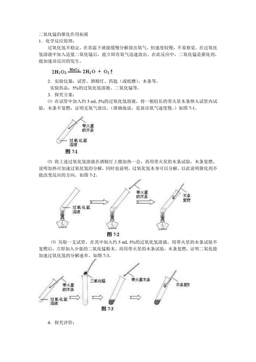 化学实验二氧化锰催化过氧化氢分解示意图