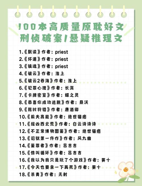 新手怎么选适合自己的第一本推理小说？