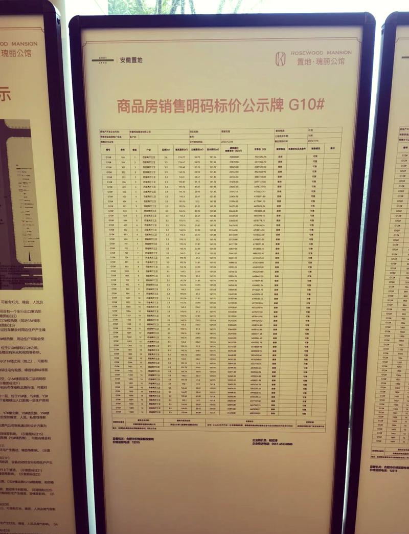 南京售楼处角落公示备案价实拍
