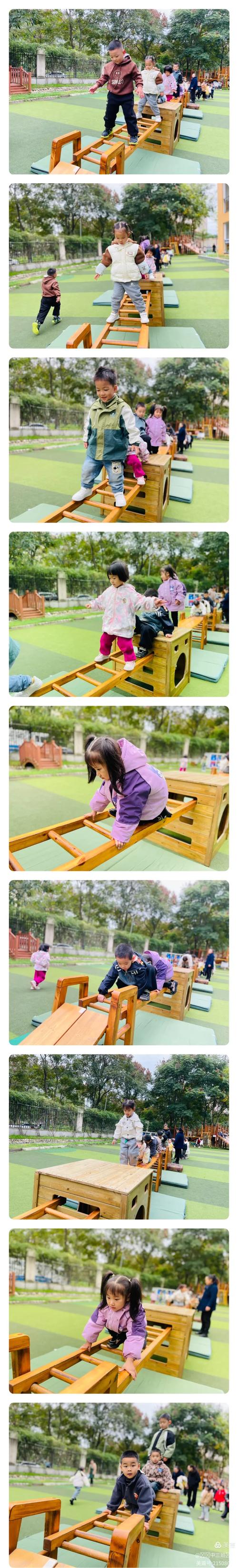 安吉游戏孩子们合作搬运大木板