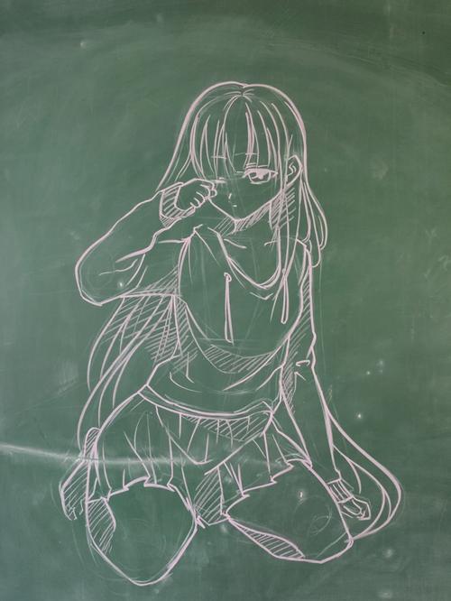 哭完之后女孩和老师一起改画的场景