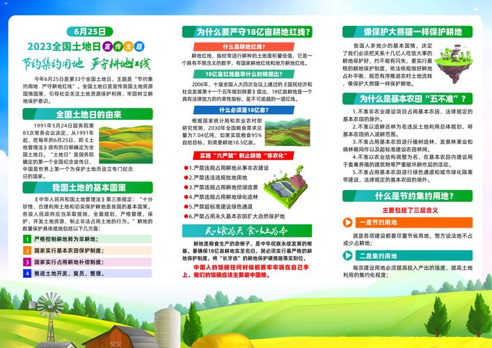 中国18亿亩耕地保护宣传展板