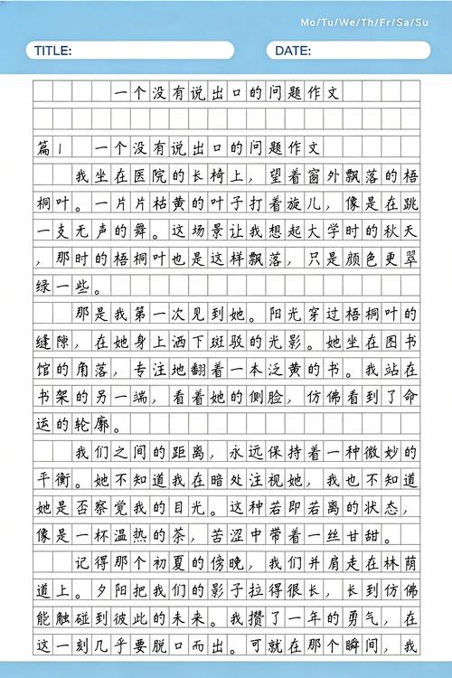 没说出口的问题