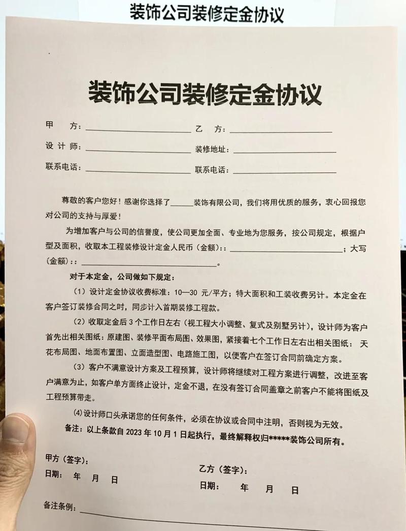 装修合同高额违约金条款手写示例