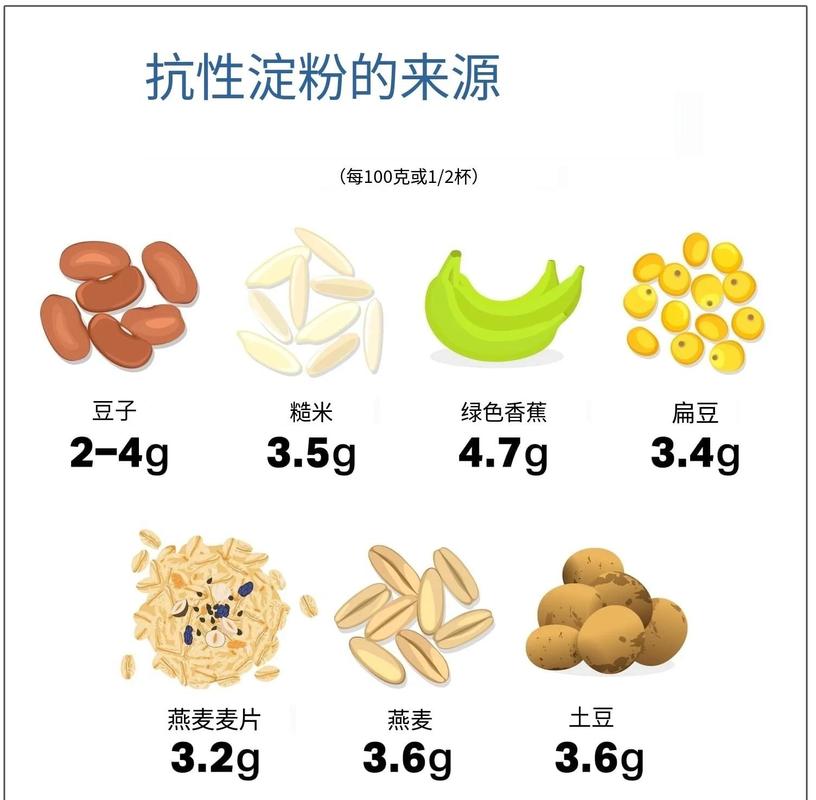 抗性淀粉形成原理及食物示例图