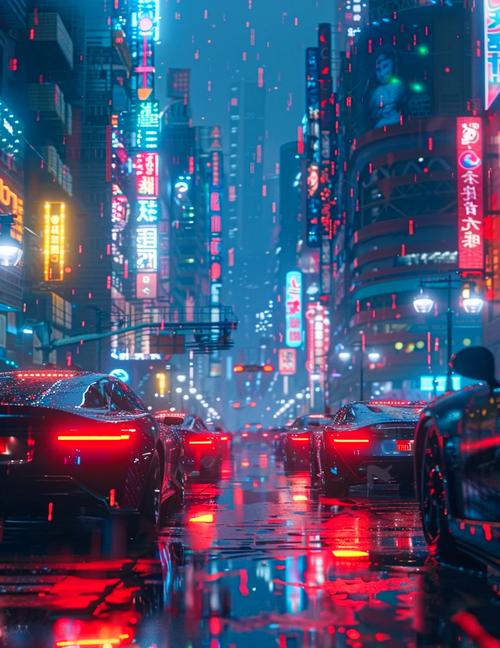 银翼杀手赛博朋克城市夜景