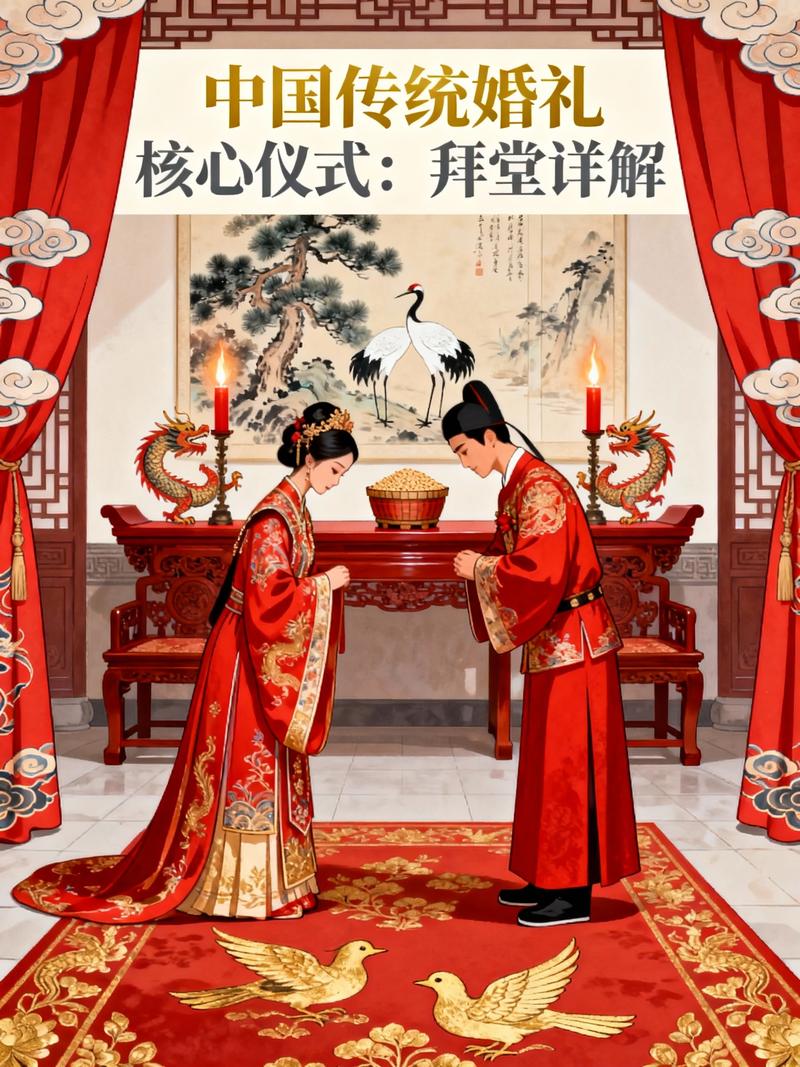 中式婚礼新郎新娘拜堂仪式