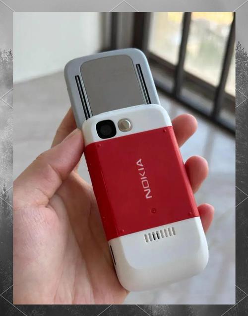 红色滑盖诺基亚5300旧手机实拍