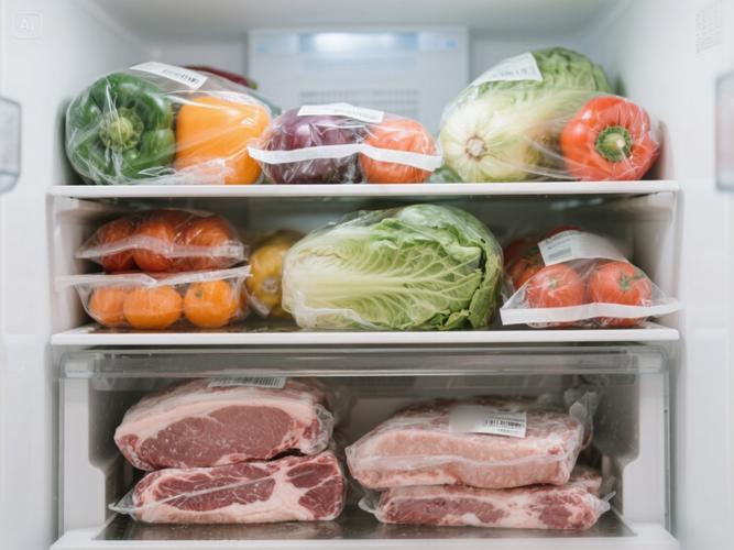 家用冰箱冷冻层囤放的各类预制食材实拍