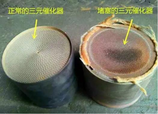 汽车三元催化器堵塞前后排气流量对比图