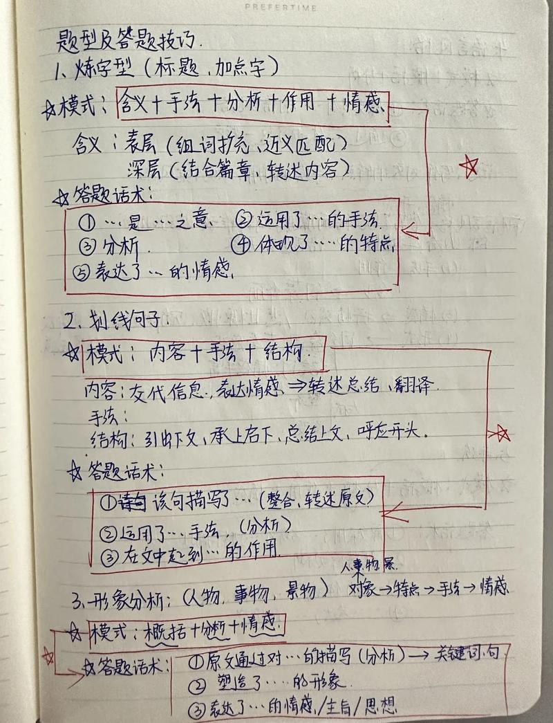 高考考场答题顺序规划手写草稿