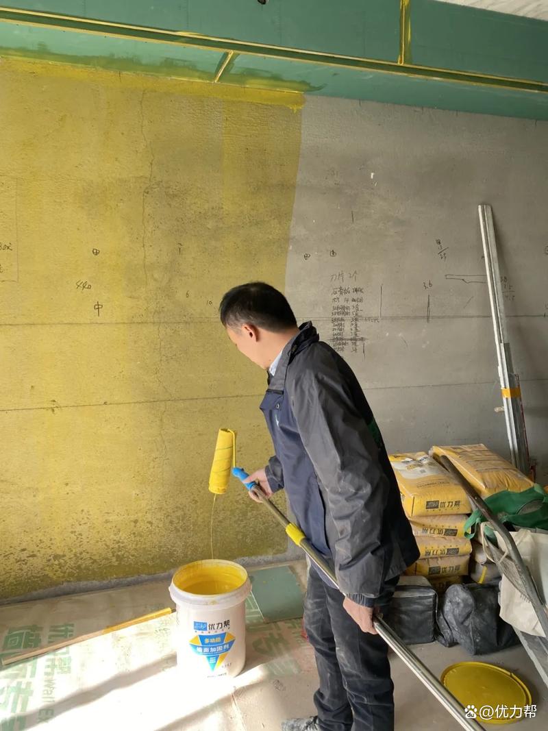 家装墙面多功能助剂施工实拍图