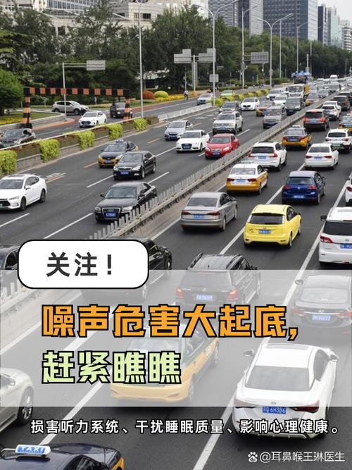 城市街道嘈杂交通噪声环境