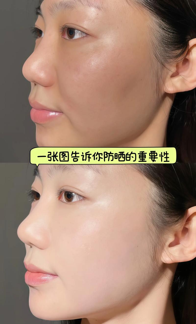 面部防晒霜涂抹用量参考对比图