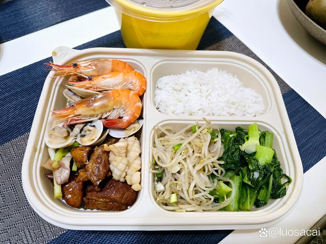 夜班工人便携营养食谱食材打包图