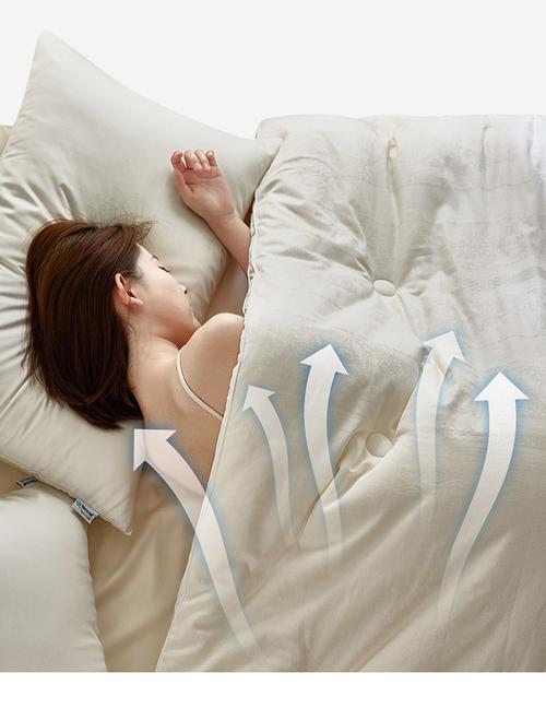 人体睡眠被子面料接触皮肤示意图