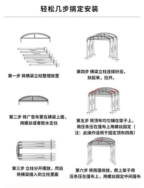 可自动调节变形户外抗风帐篷结构图