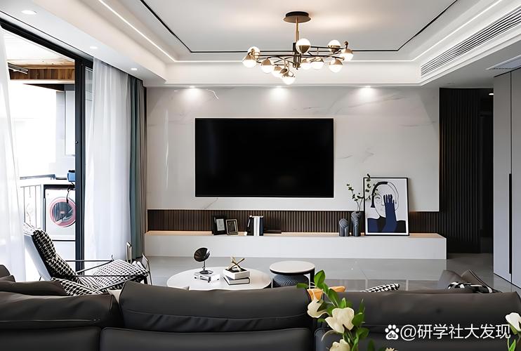 客厅电视墙拐角开放格利用实景图