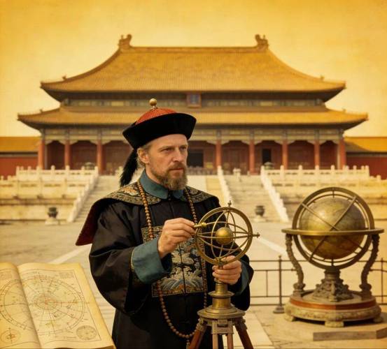明末清初传教士与钦天监仪器对比图