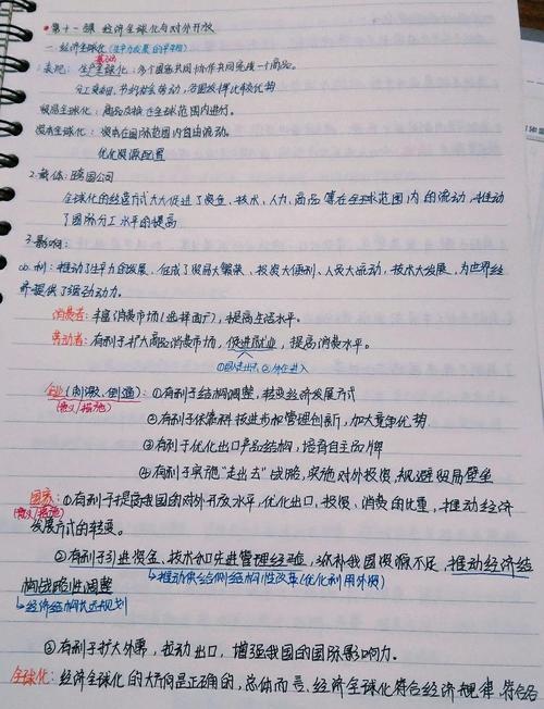 高中文综跨知识点复合答题手写笔记