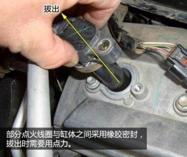点火线圈安装到位密封胶圈位置实拍