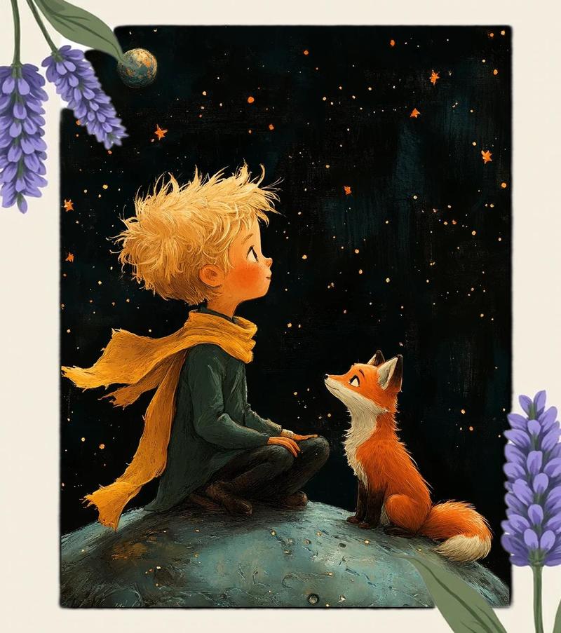 小王子与狐狸插画艺术