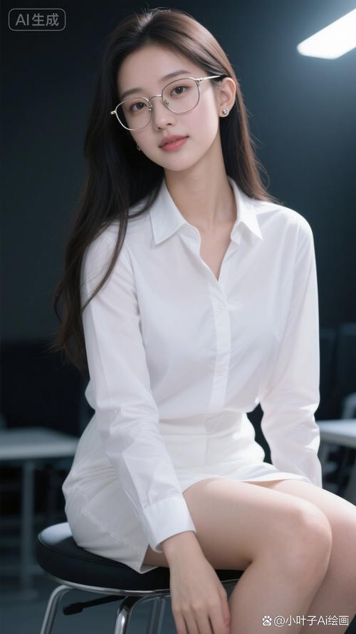 职场女性小巧耳钉搭配衬衫