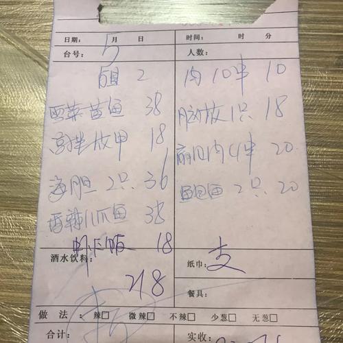 家庭餐桌外卖凑单计算手写便签