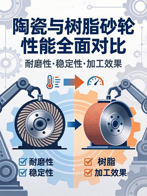 树脂结合剂与陶瓷结合剂工业砂轮截面结构对比