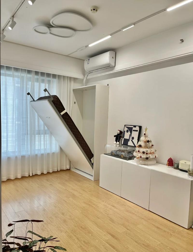 小户型客厅隐形多功能折叠床安装实景图