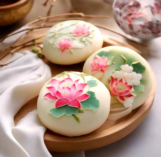 刻着传统花纹的南漳手工花馍成品