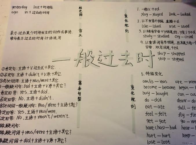 初中英语一般过去时结构作业错题实拍
