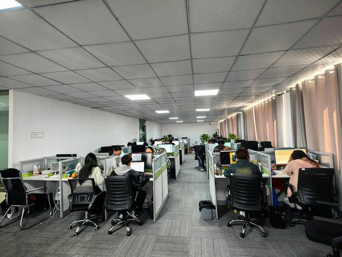 互联网公司开放工位外包员工办公场景