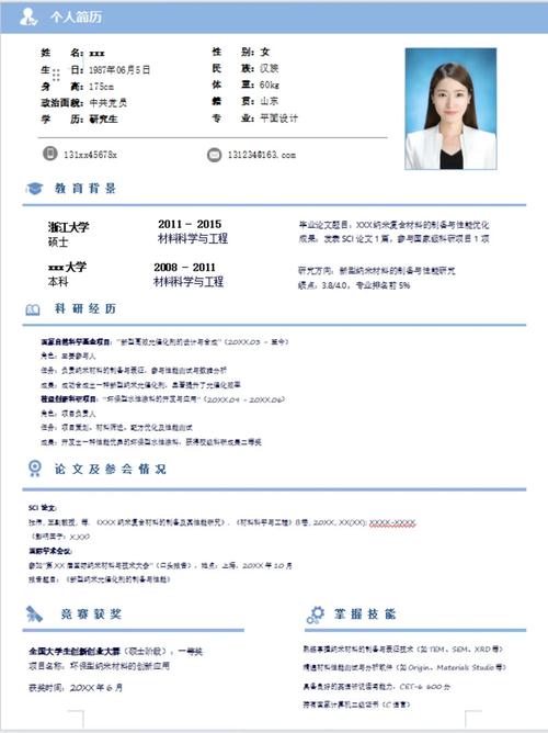 博士后申请筛选简历特写镜头