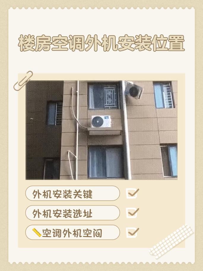 城市居民小区相邻空调外机安装位置示意图