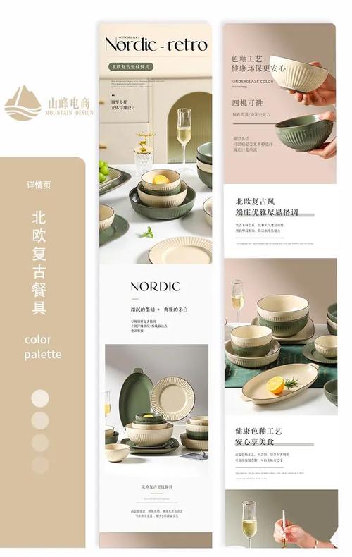 淘宝餐具店铺首页装修前后对比案例