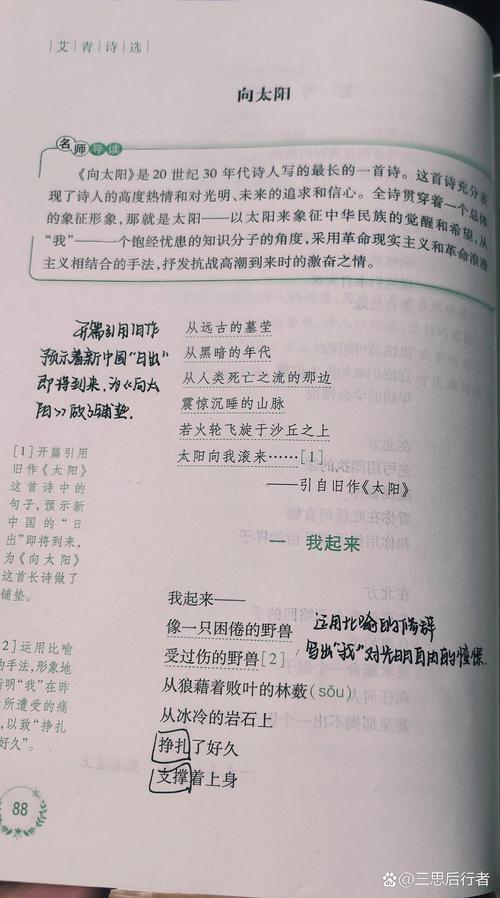 写满划线批注的平装随身诗歌本