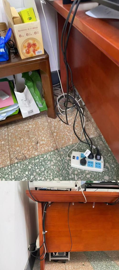 家庭电线杂乱与工业电源整理对比