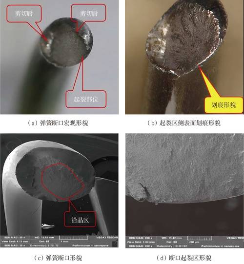 不同工况使用后工业弹簧夹失效对比样品图