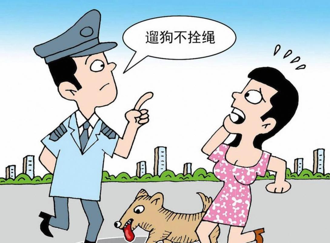 小区遛狗不牵绳宠物狗伤人监控截图