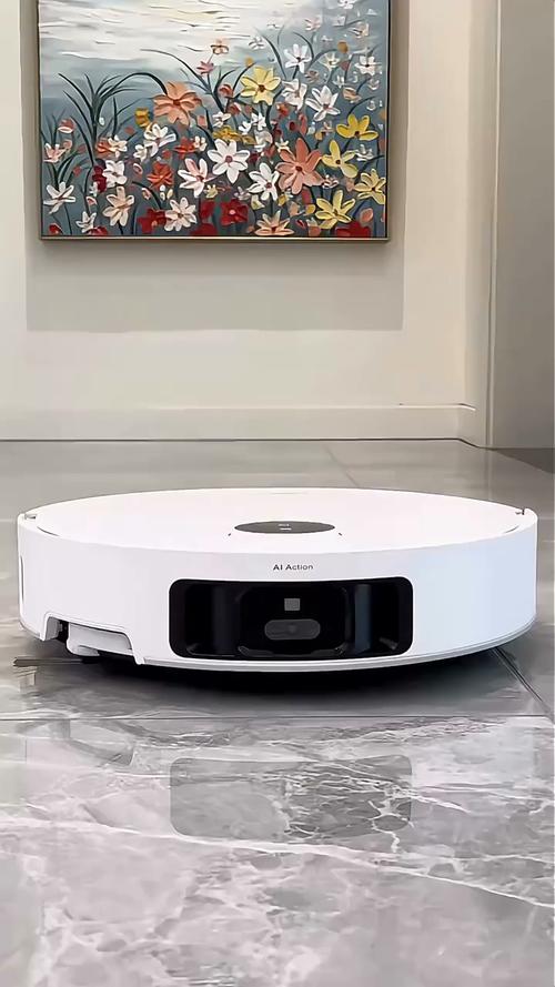 扫拖一体扫地机器人自动回洗拖布基站实拍