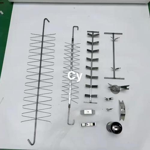 机械加工车间达克罗涂层工件挂具实拍