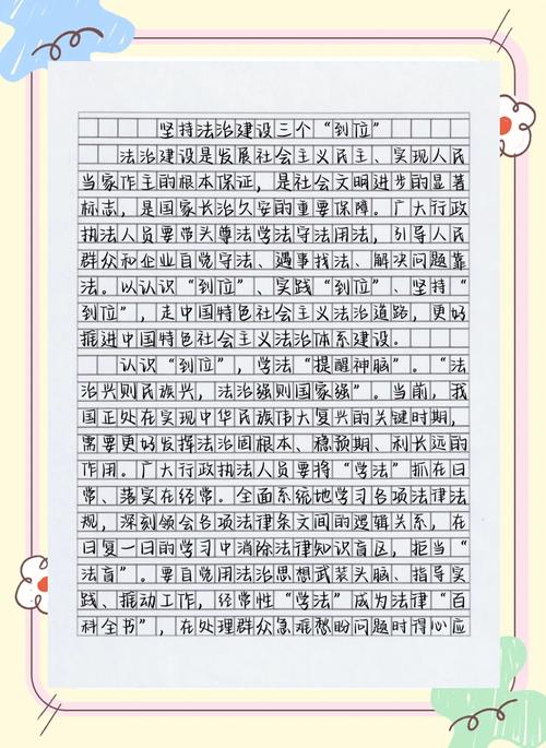 初中生书桌法治主观题练习草稿