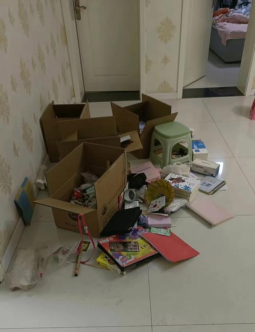 客厅乱堆的手作爱好用品实景