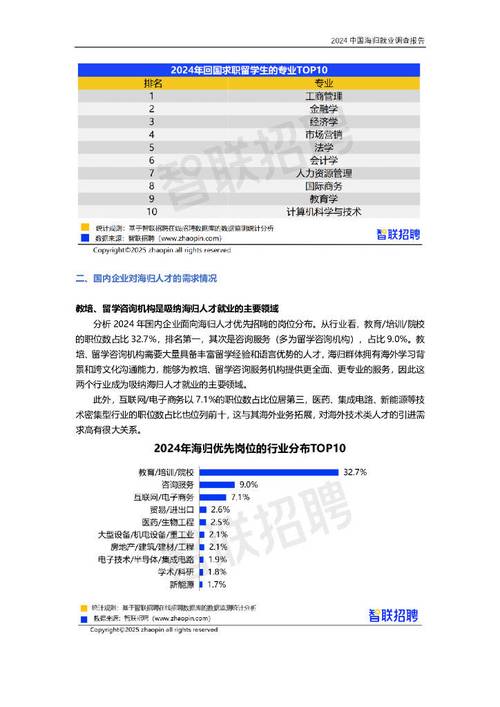 2024海归求职竞争力分赛道对比图表