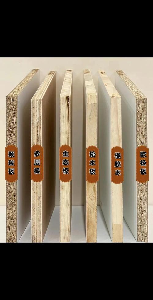 定制橱柜板材横切面对比示意图