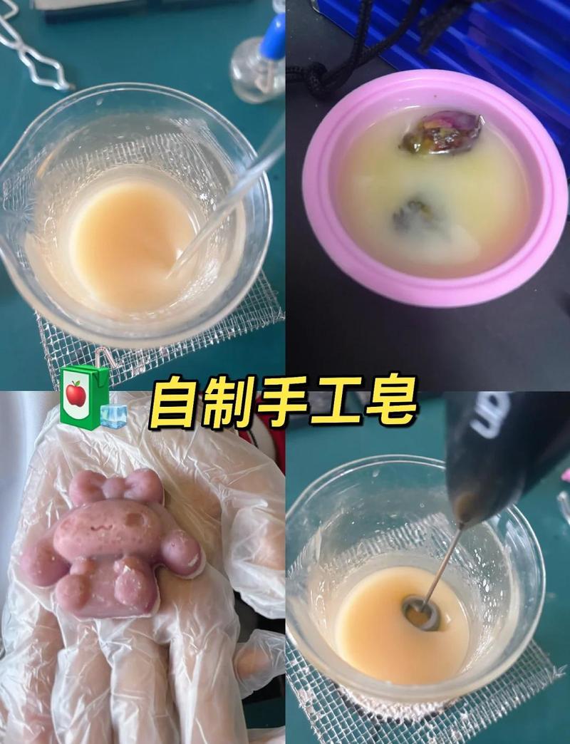 手工制作天然清洁剂材料搅拌图