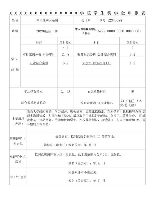 大学各类奖学金申报通知汇总表