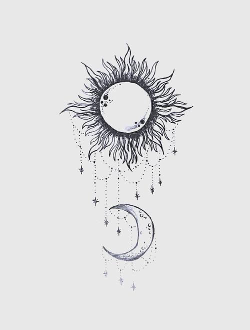 太阳星座象征核心人格和生命力的艺术插画