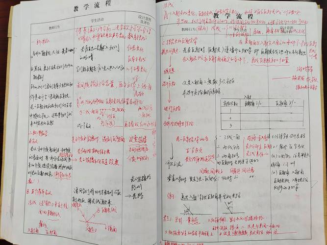 中小学教师手写教案标注预设问题手稿